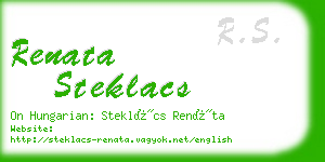 renata steklacs business card